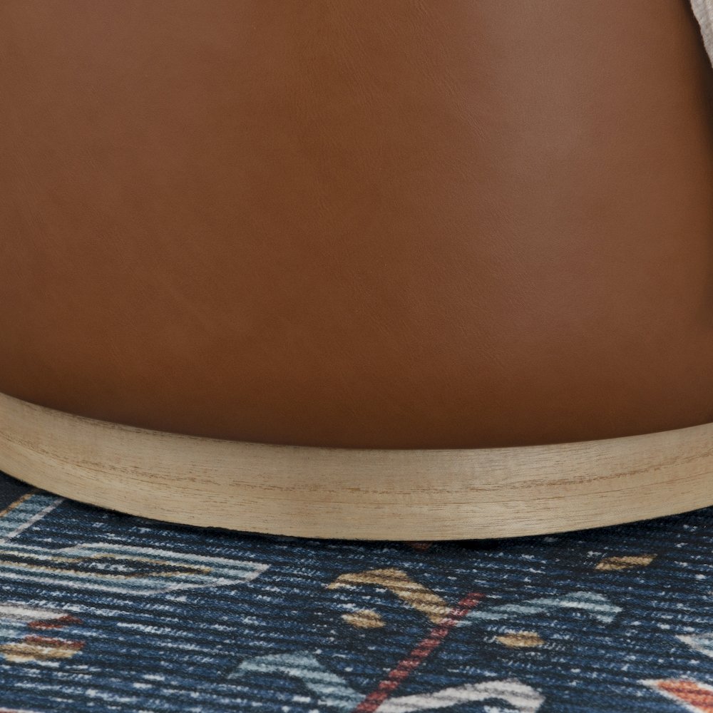 Blanche Storage Ottoman Caramel Pu. Picture 4