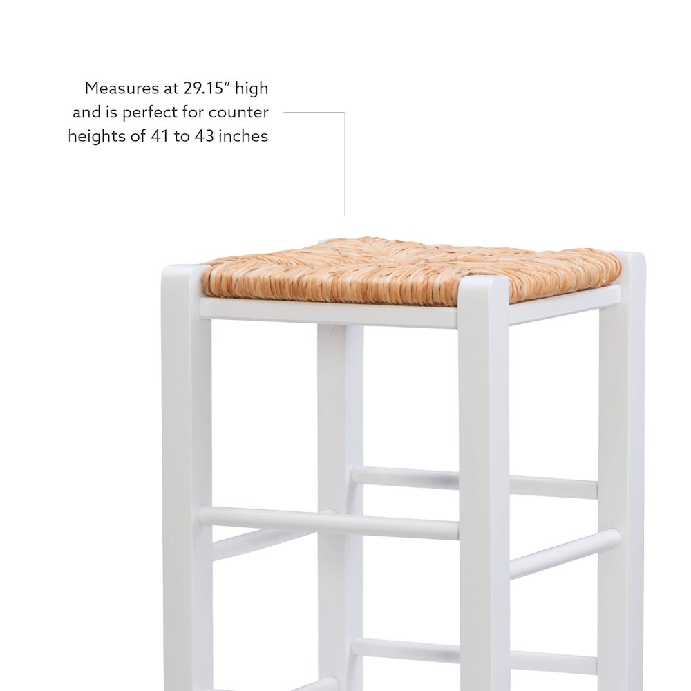 Gianna Backless Barstool White Set Of 2. Picture 10