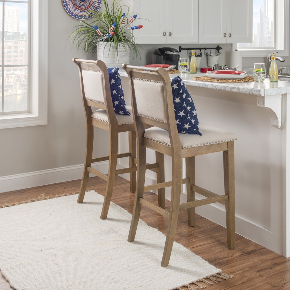 Emmy 30 In Natural Bar Stool. Picture 2