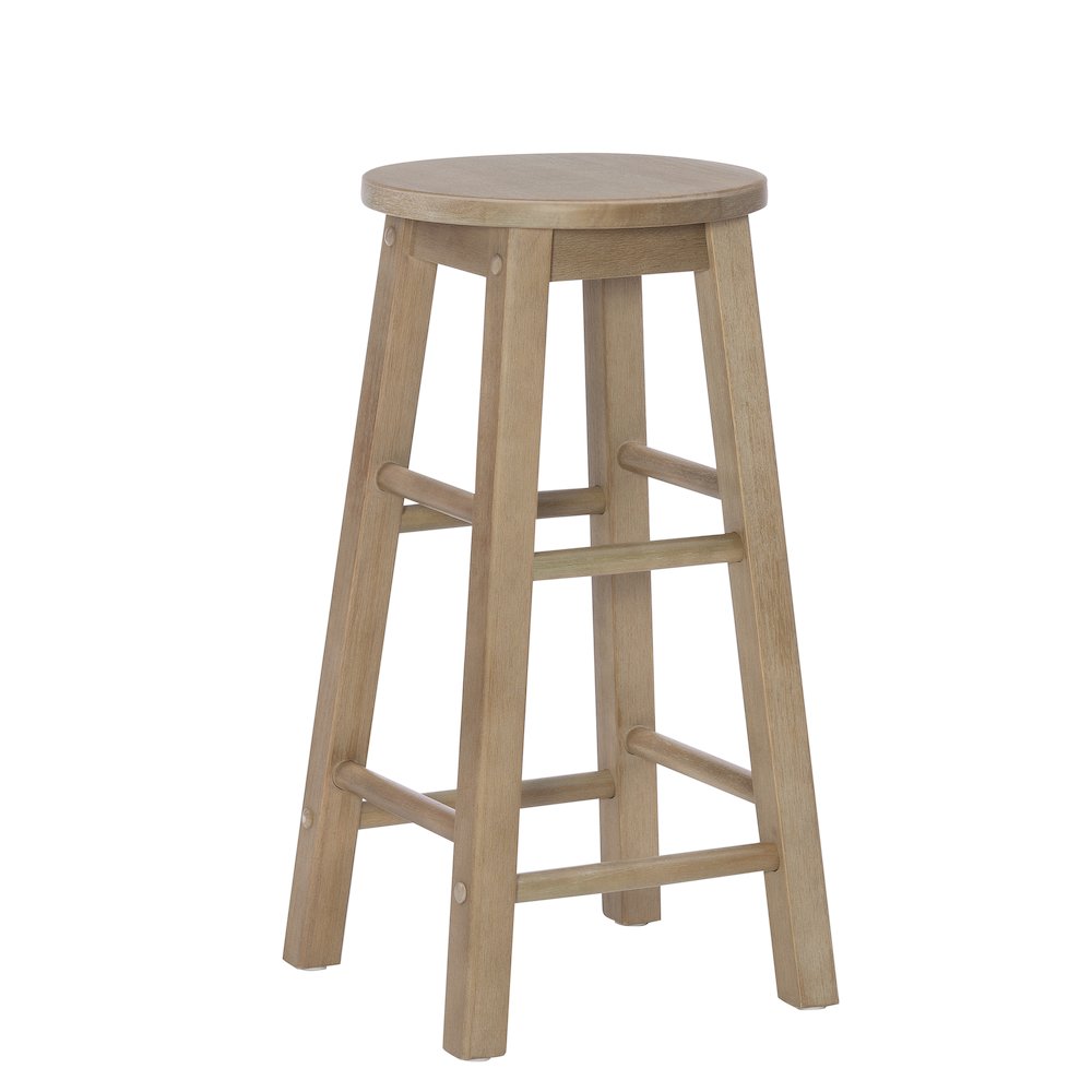 24 Inches Counter Stool Grey Wash. Picture 1