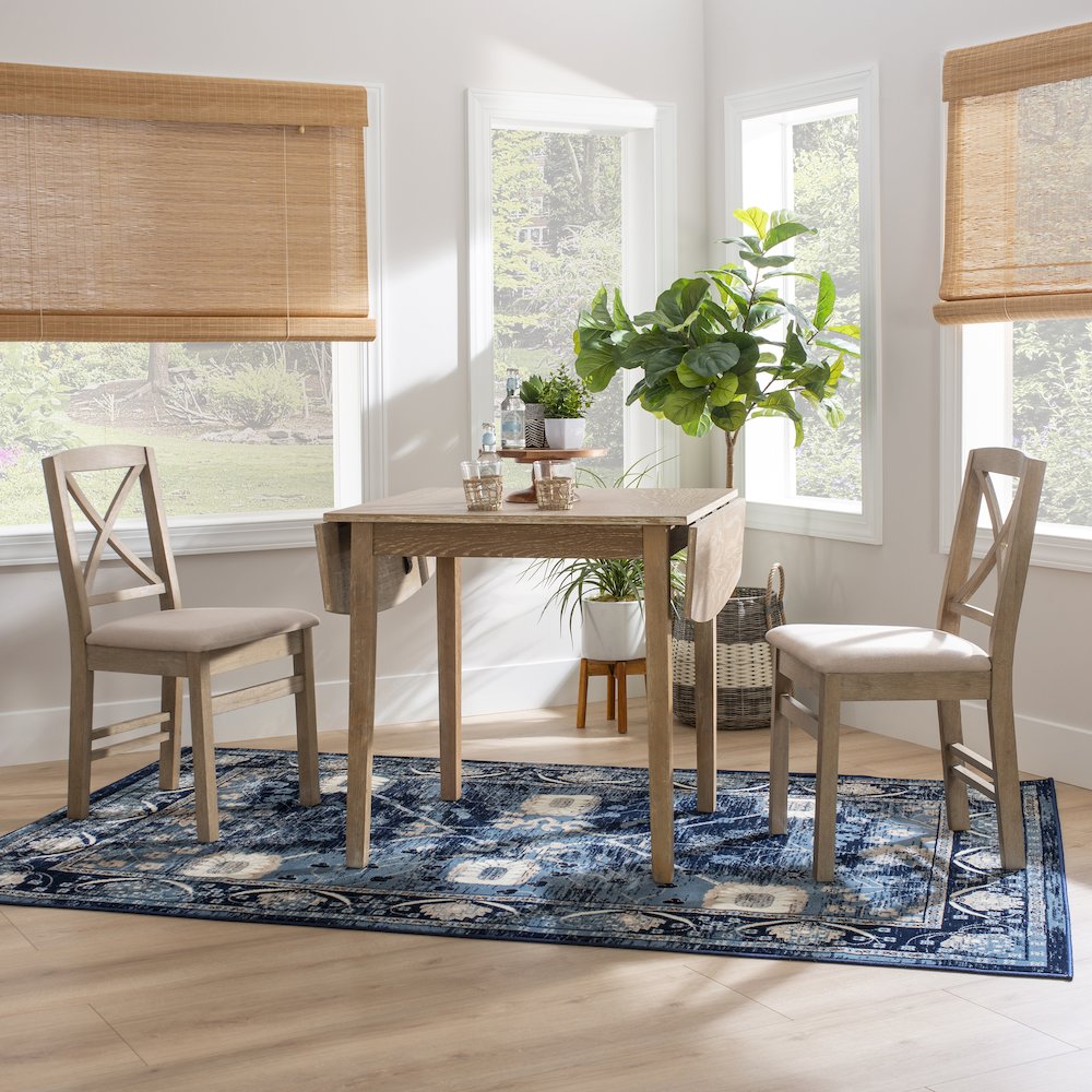 Torino 3Pc Drop Leaf Dining Set Gray. Picture 3