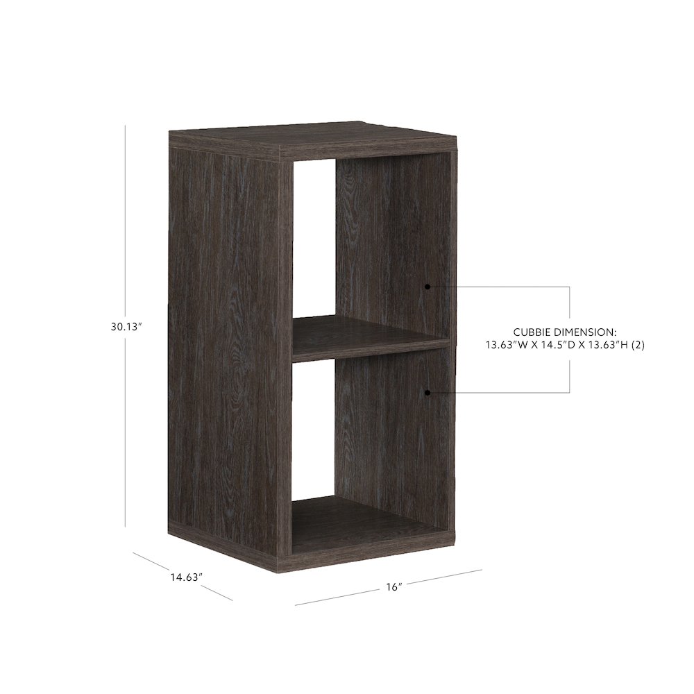 Galli 2 Cubby Storage Cabinet Grey. Picture 12
