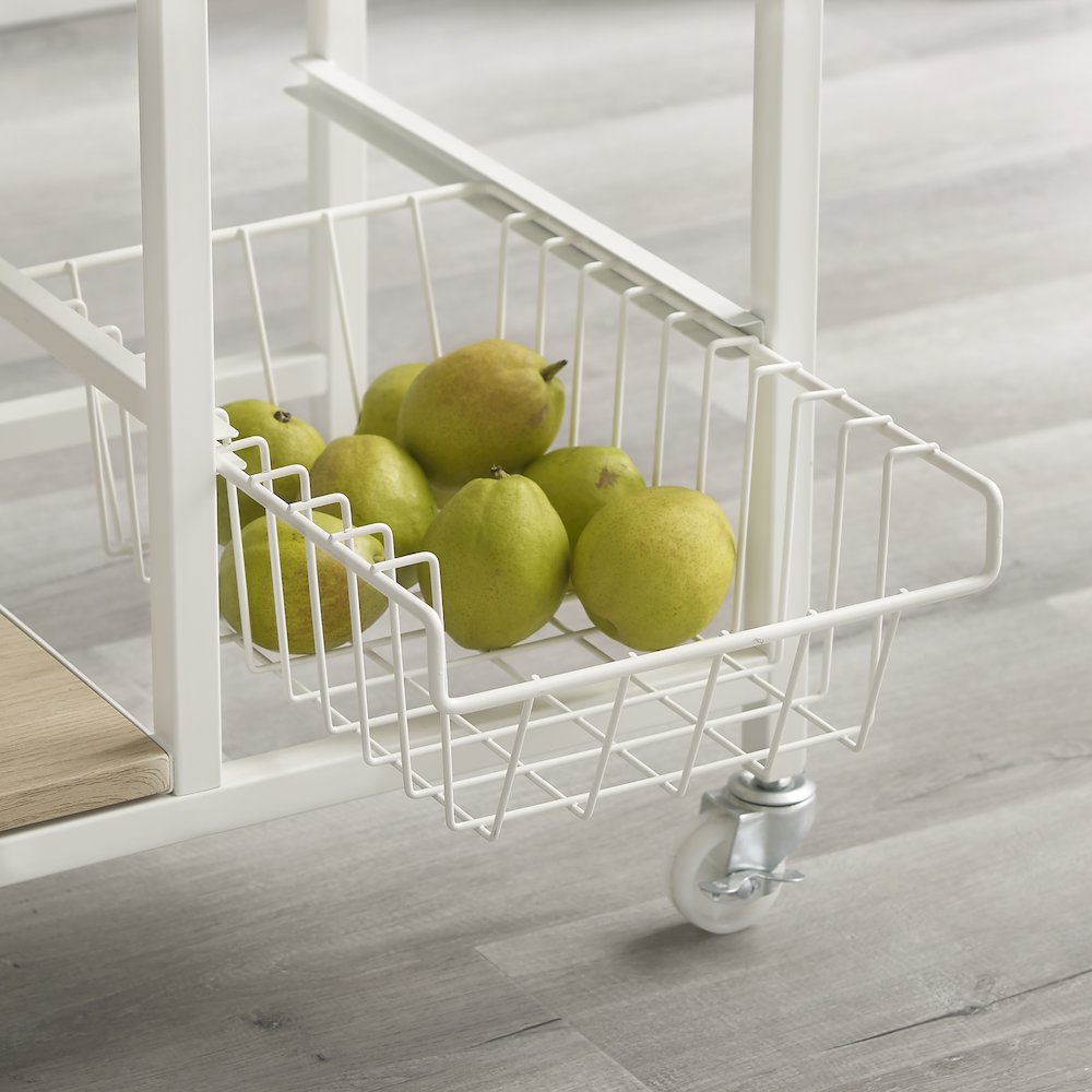 Alicia Small Kitchen Cart White. Picture 5