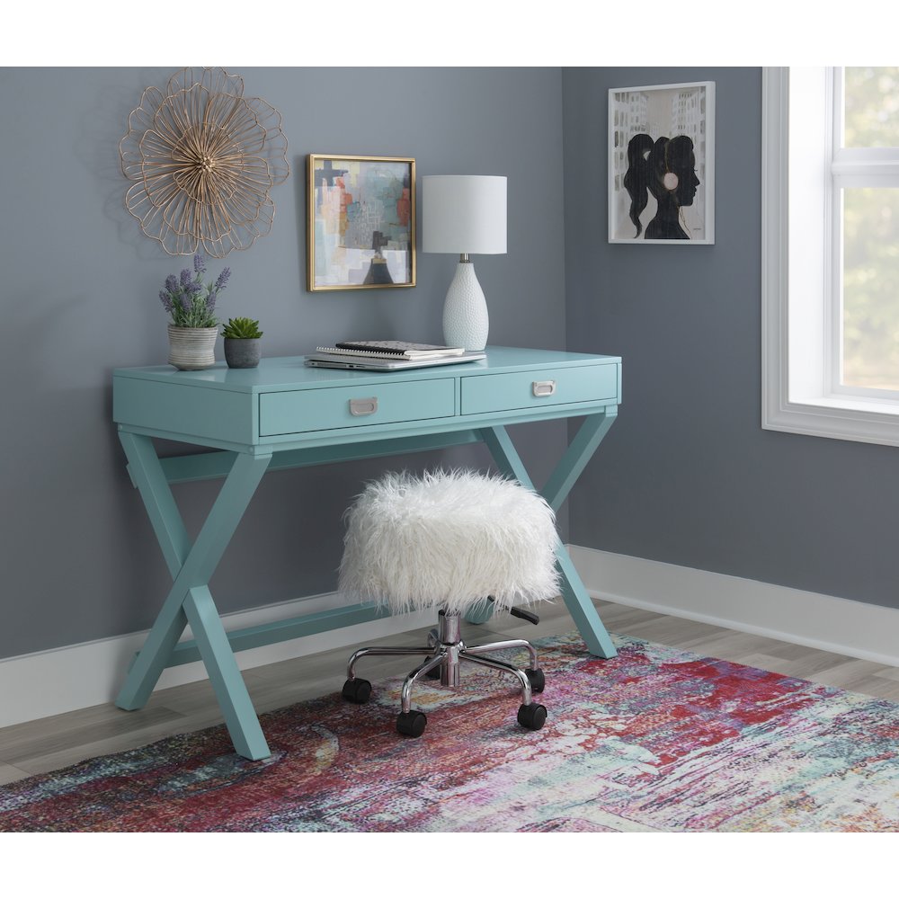 Peggy Blue Writing Desk. Picture 3