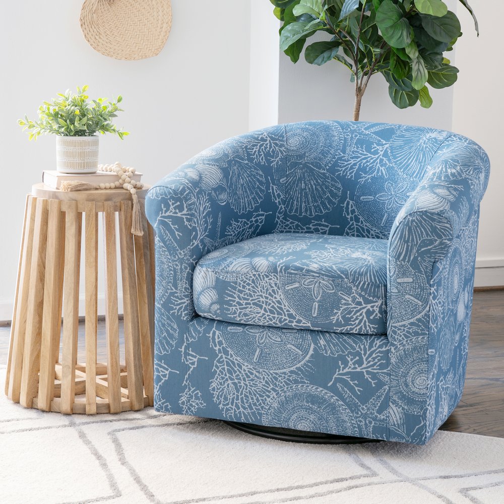 Bonnie Swivel Club Chair, Coastal. Picture 2
