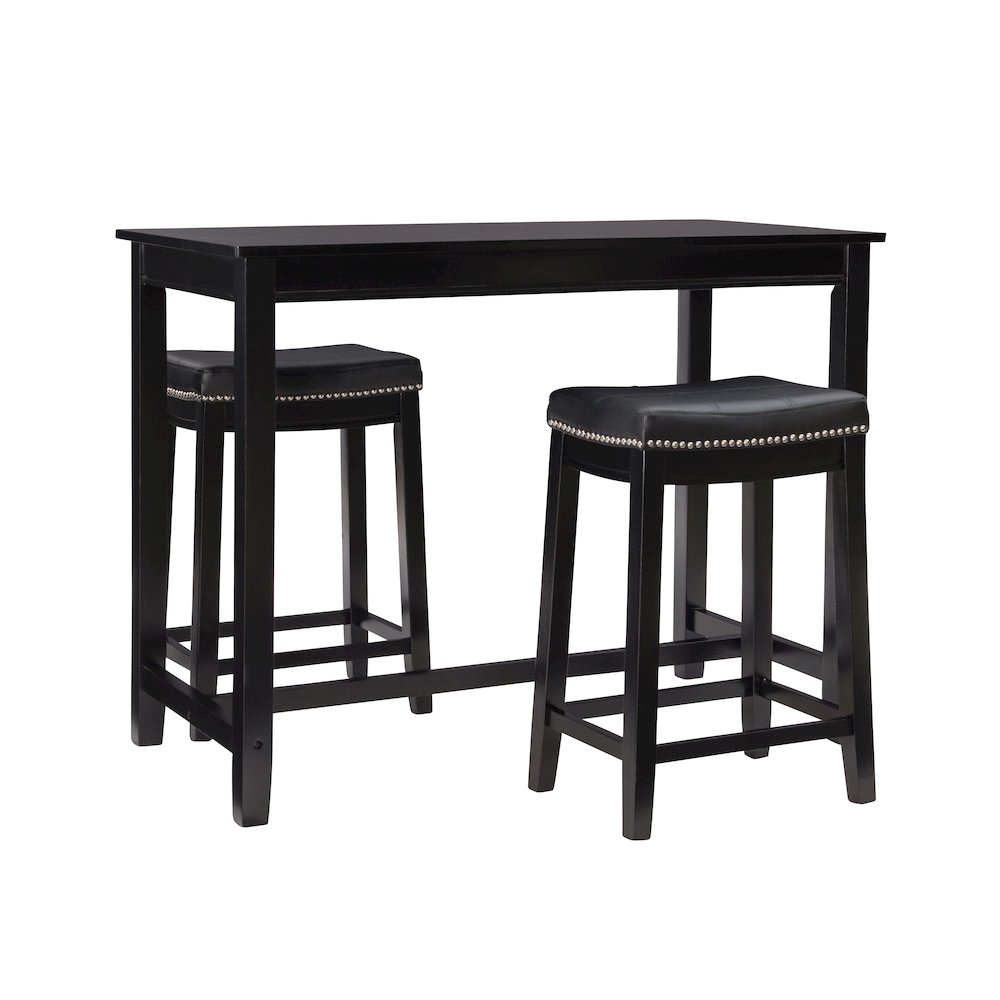 Claridge 3Pc Counter Set Black. Picture 1