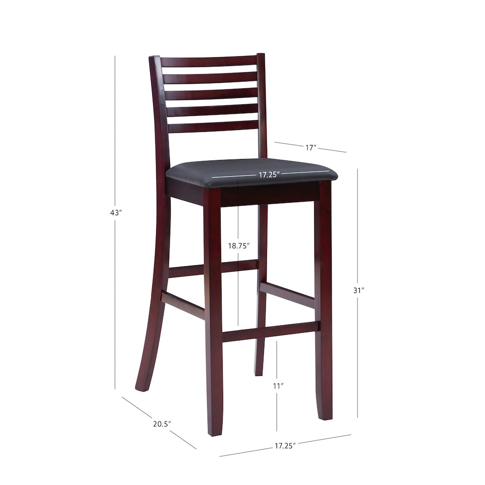 Triena 30 In Ladder Bar Stool. Picture 14