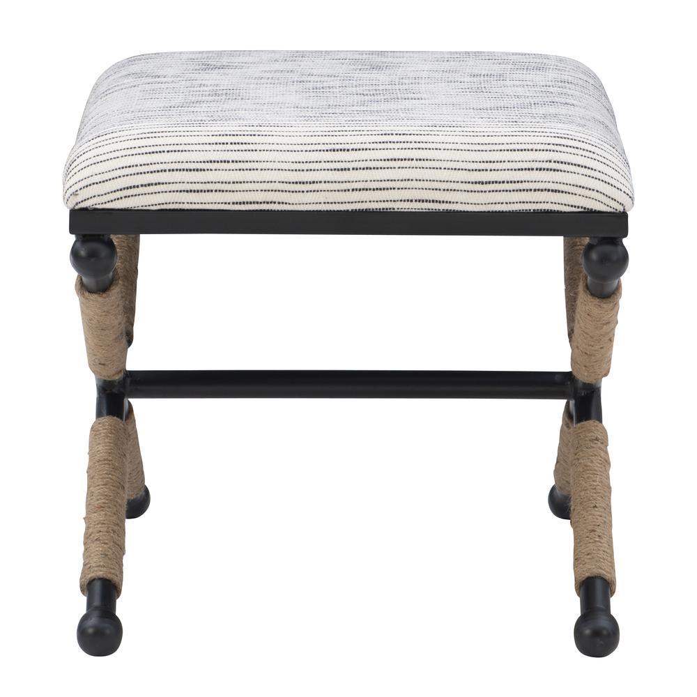 Ashburn Campaign Accent Stool Striped. Picture 3