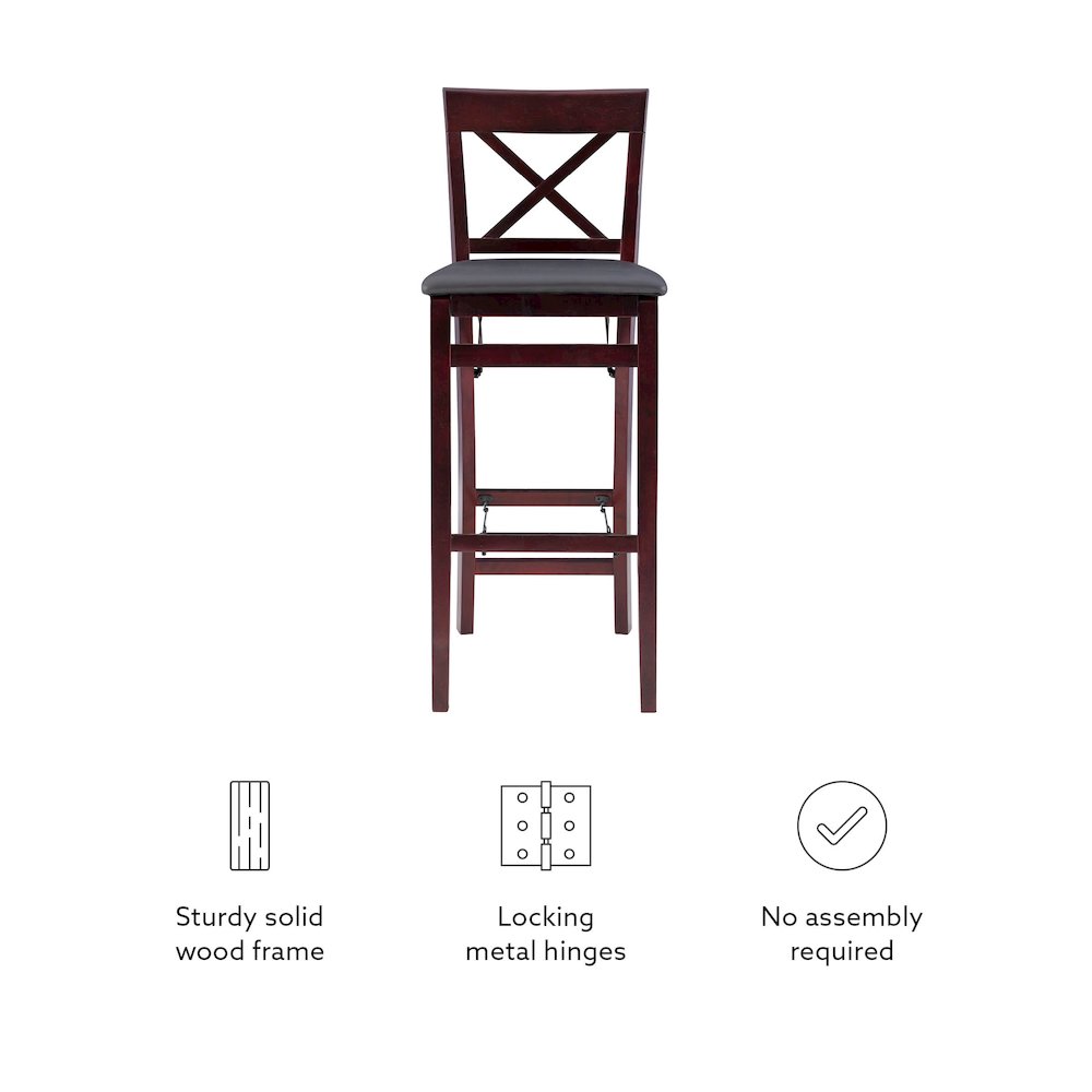 Triena 30 In X Back Folding Bar Stool. Picture 15