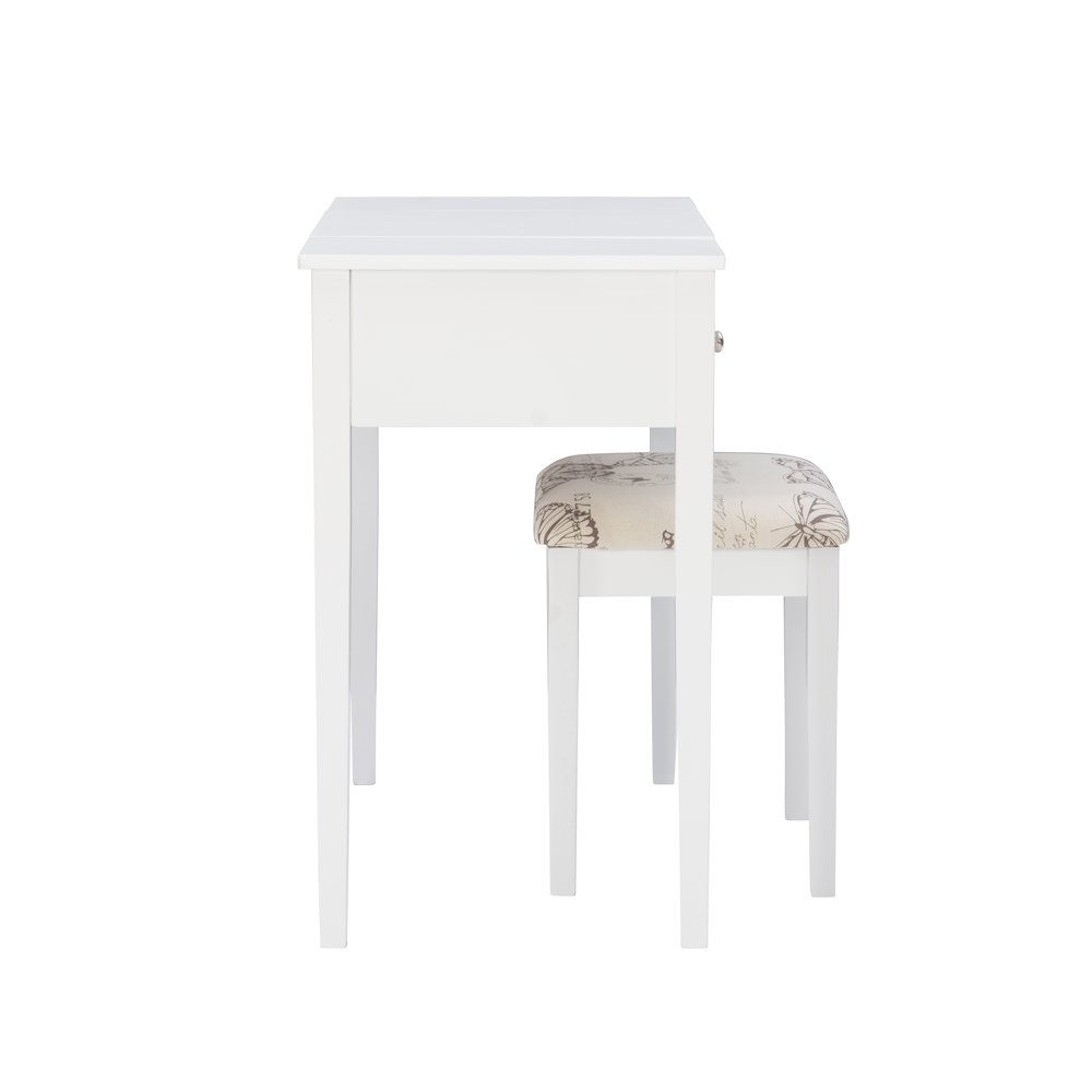 White Butterfly Vanity And Stool. Picture 7
