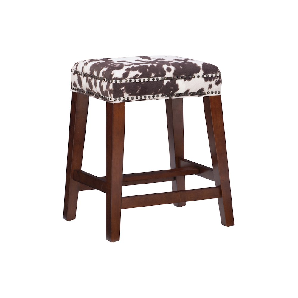 Walt Brown Cow Print Counter Stool. Picture 9