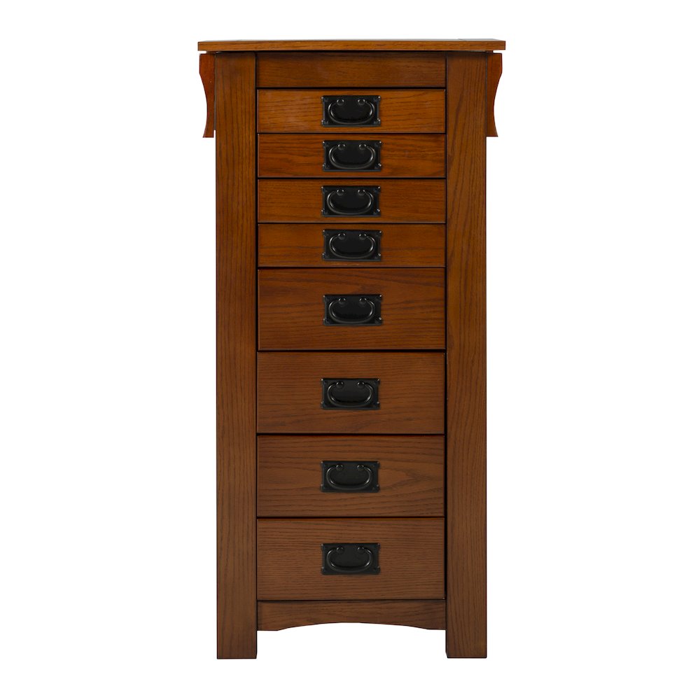 Mission Oak Jewelry Armoire. Picture 1
