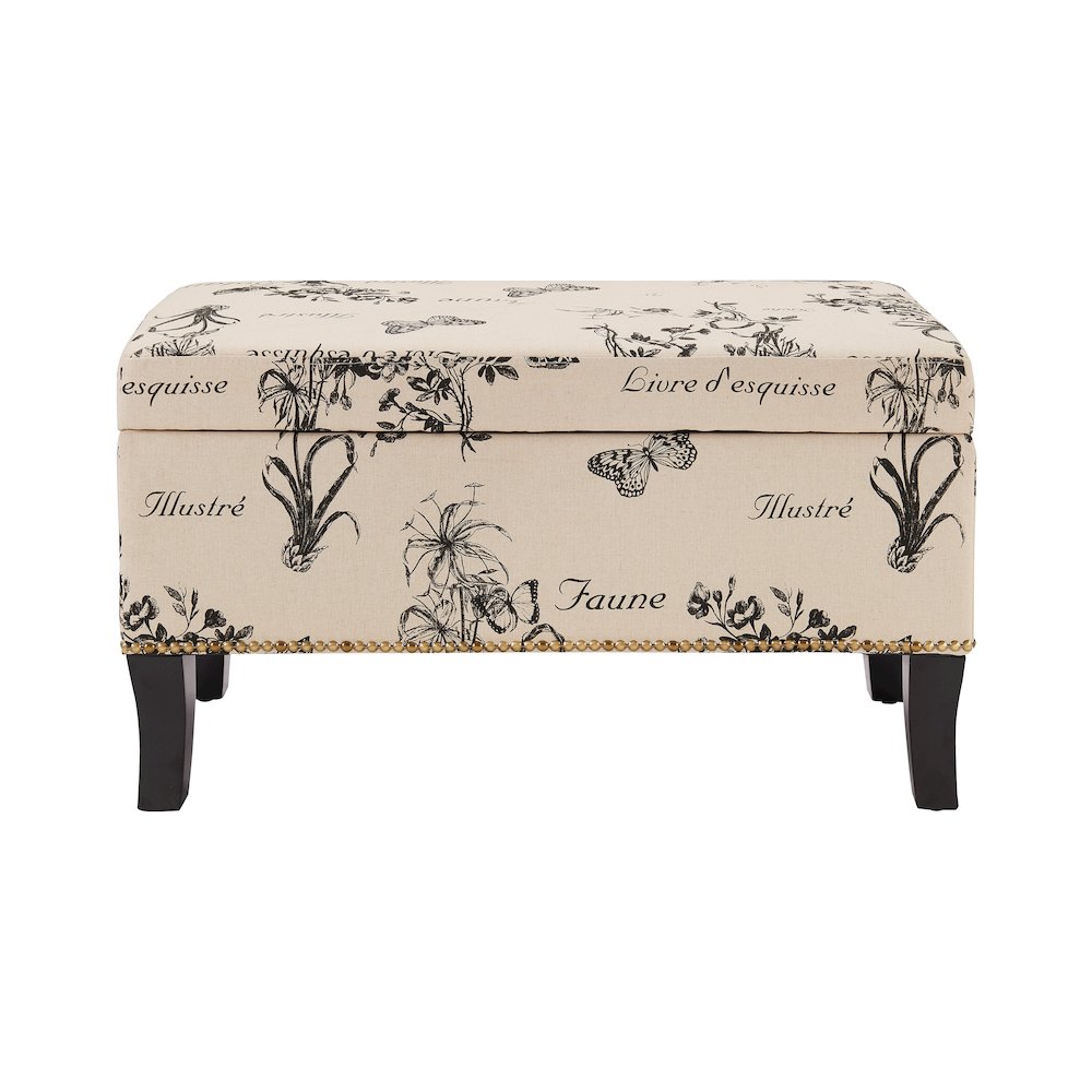 Stephanie Ottoman Botanical Linen. Picture 2