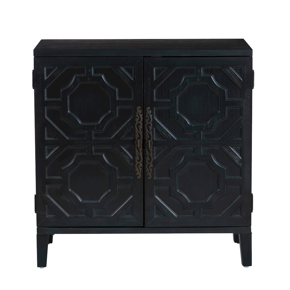 Merrin Wood 2 Door Accent Cabinet Midnight Blue. Picture 3