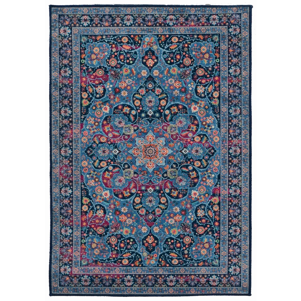 Emerald Grenier Navy & Blue 3.3x5, Rug. Picture 1