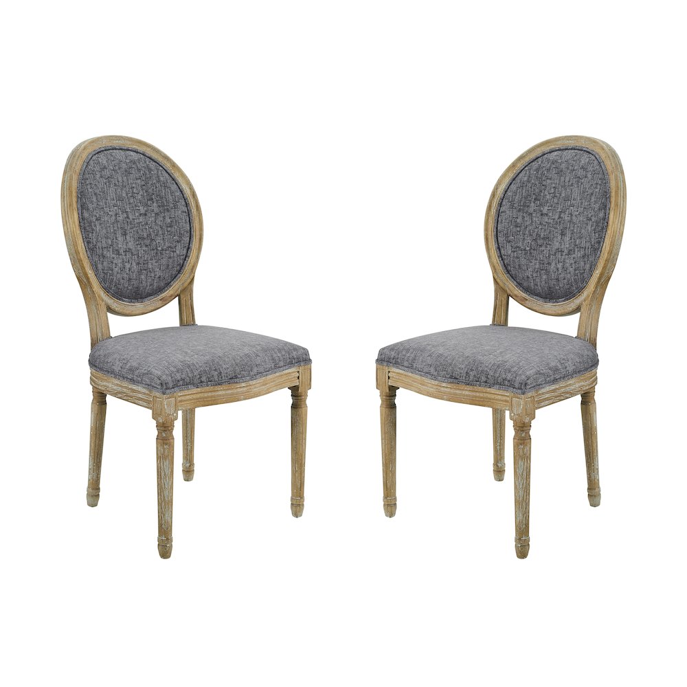 Avalon Charcoal Oval Back Chair Set Of Two. Picture 7
