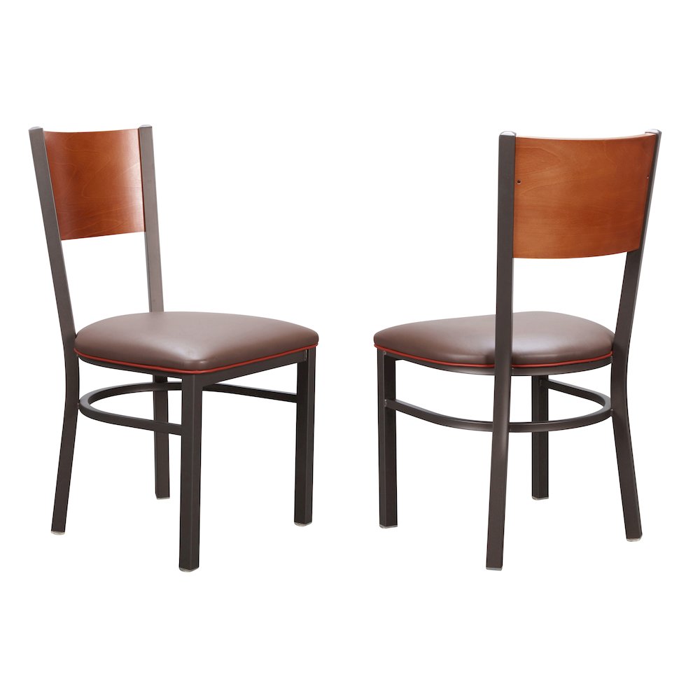 Elmer Side Chair Brown Set Of 2. Picture 7