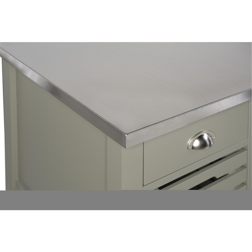 Noelle Grey Kitchen Cart. Picture 4