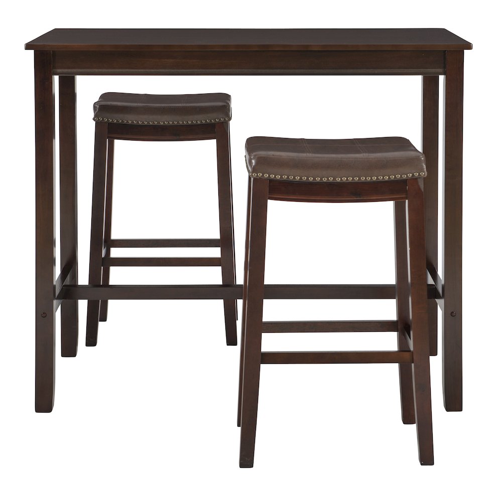 Claridge 3Pc Bar Set Brown. Picture 2