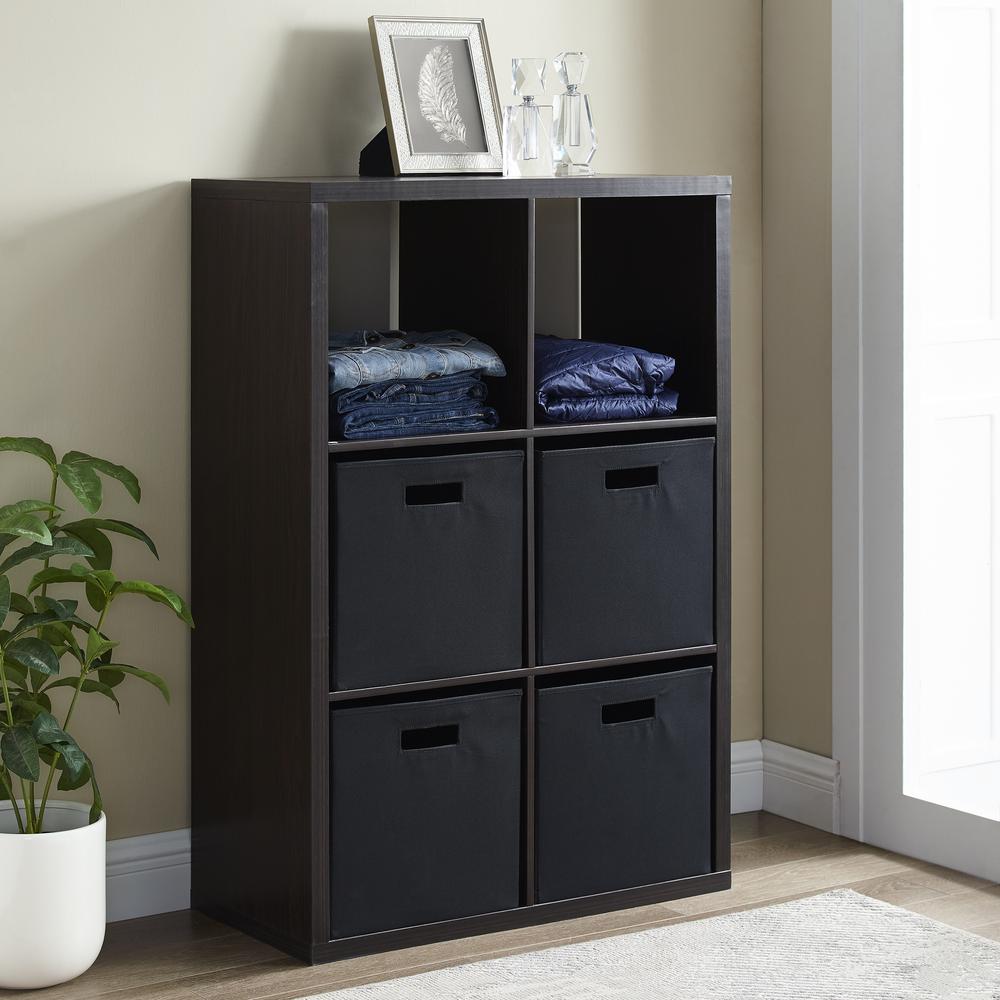 Galli 6 Cubby Storage Cabinet Espresso. Picture 2