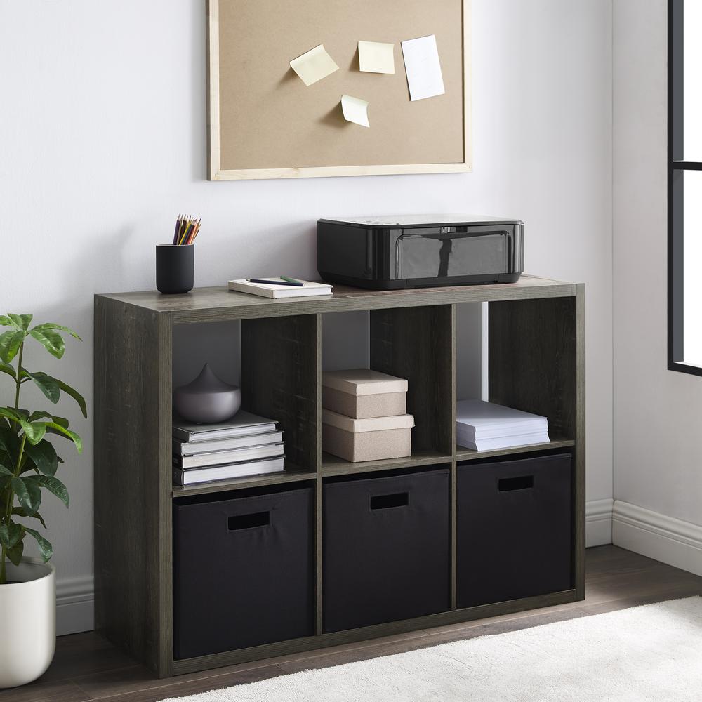Galli 6 Cubby Storage Cabinet Grey. Picture 2