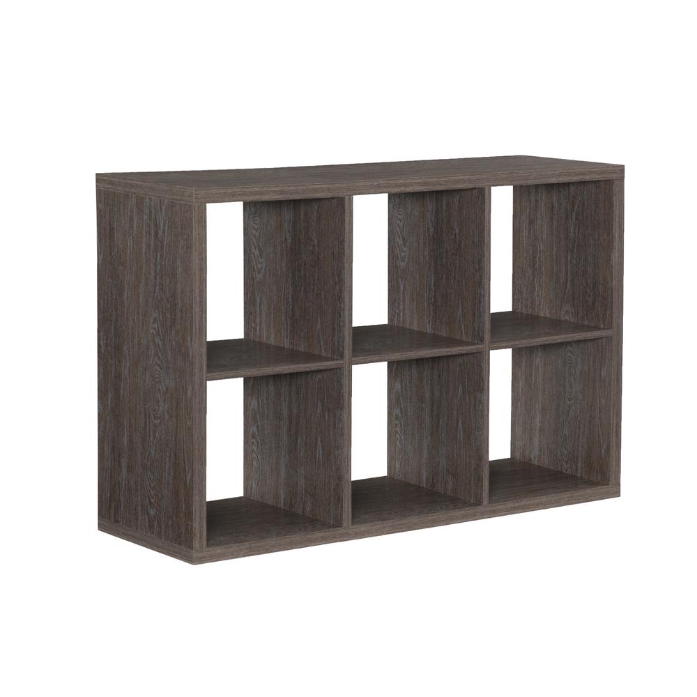 Galli 6 Cubby Storage Cabinet Grey. Picture 1