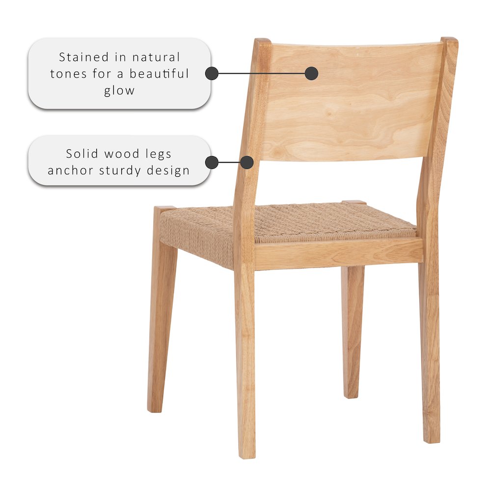 Cadence Dining Chair Natural - Set Of 2. Picture 11