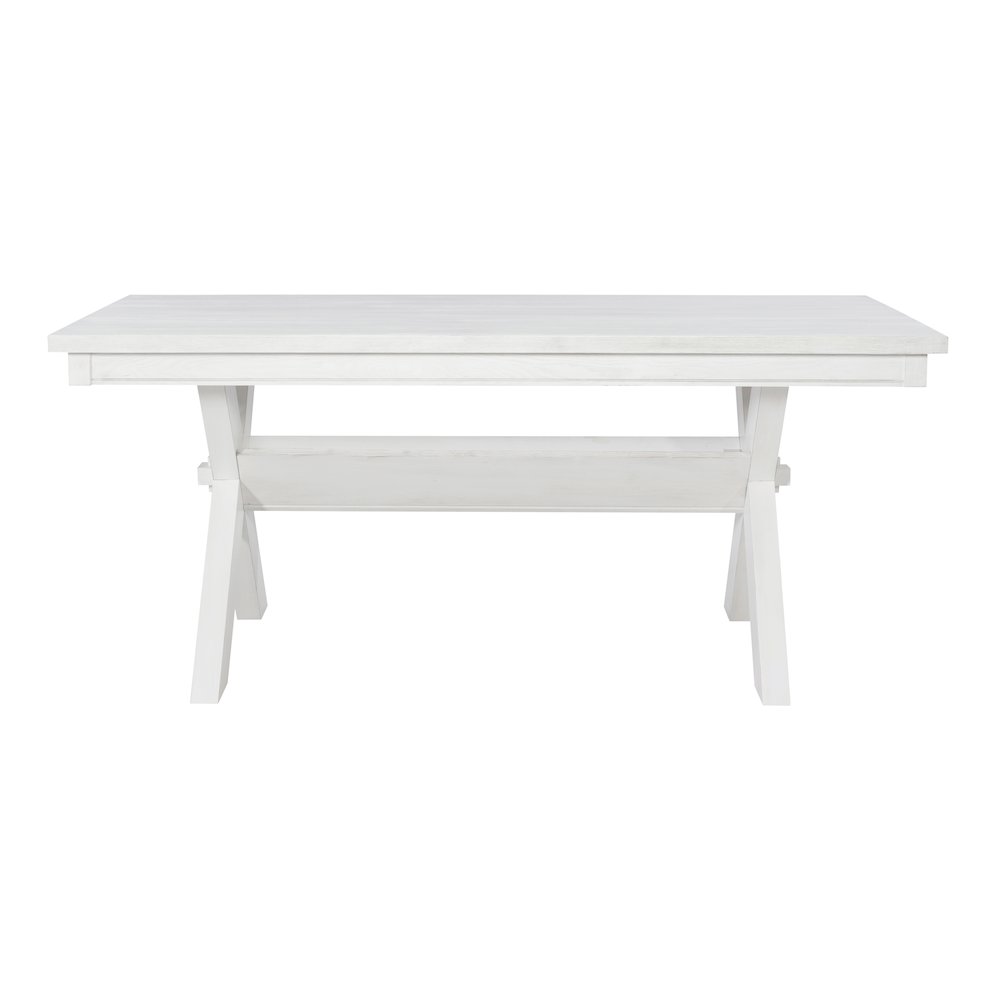 Turino Distressed White Dining Table. Picture 2
