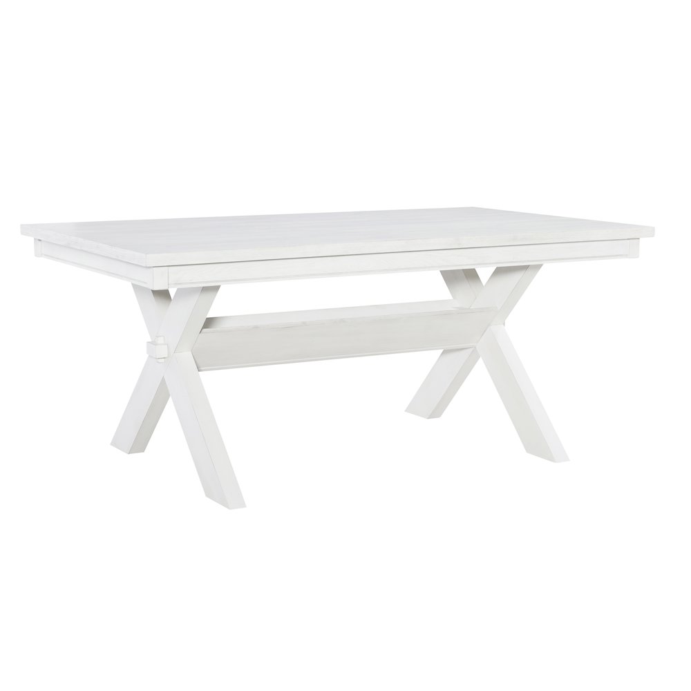 Turino Distressed White Dining Table. Picture 1