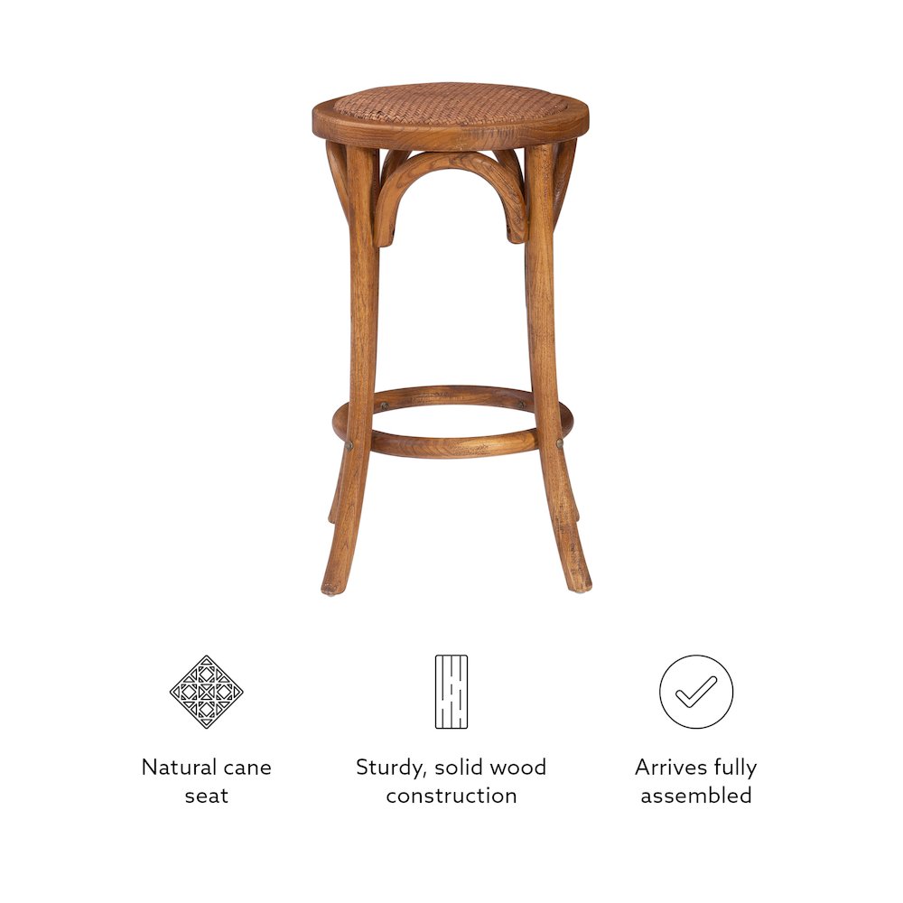 Rae Walnut Backless Counter Stool. Picture 11