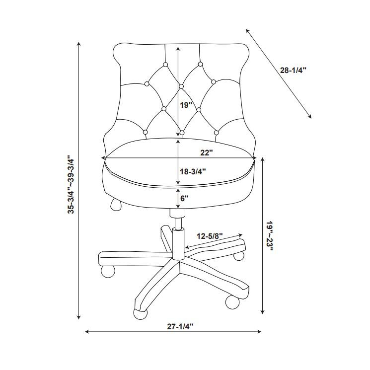 Sinclair Office Chair, Natural. Picture 9