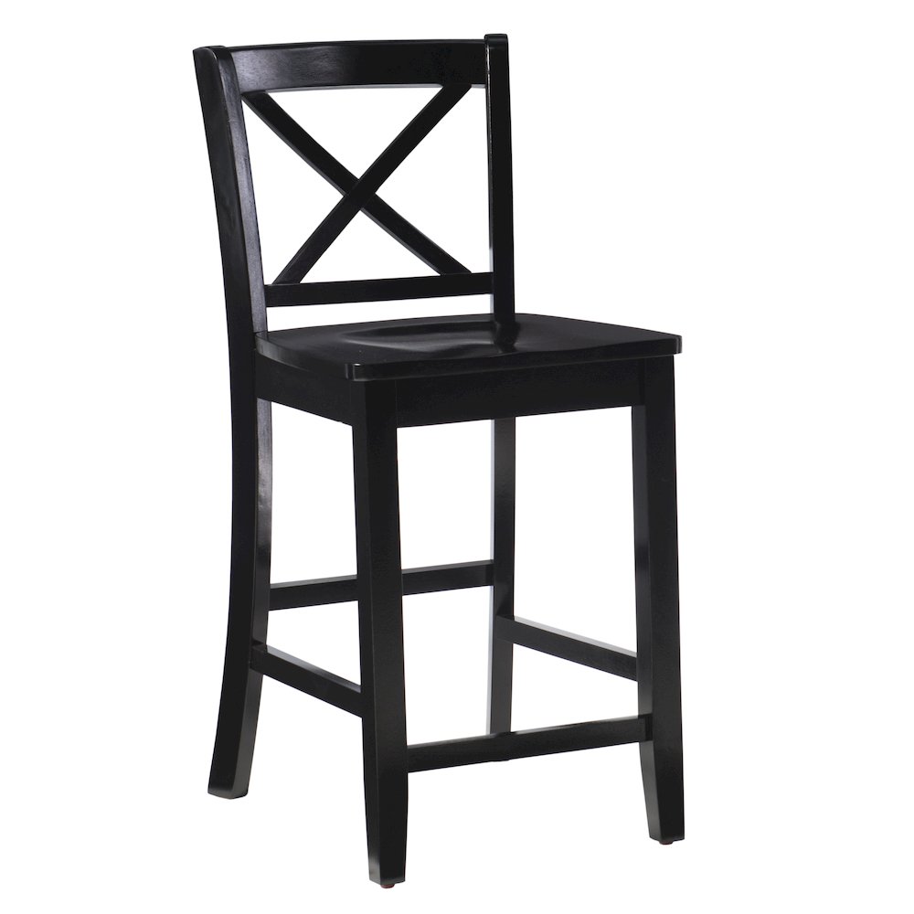 Black 24 In X Back Counter Stool. Picture 4