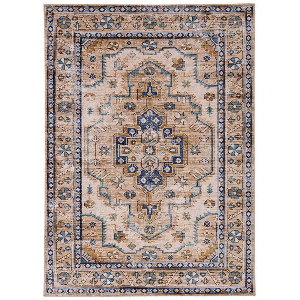 Washable Julian Ivory/Gold 5x7, Rug. Picture 3