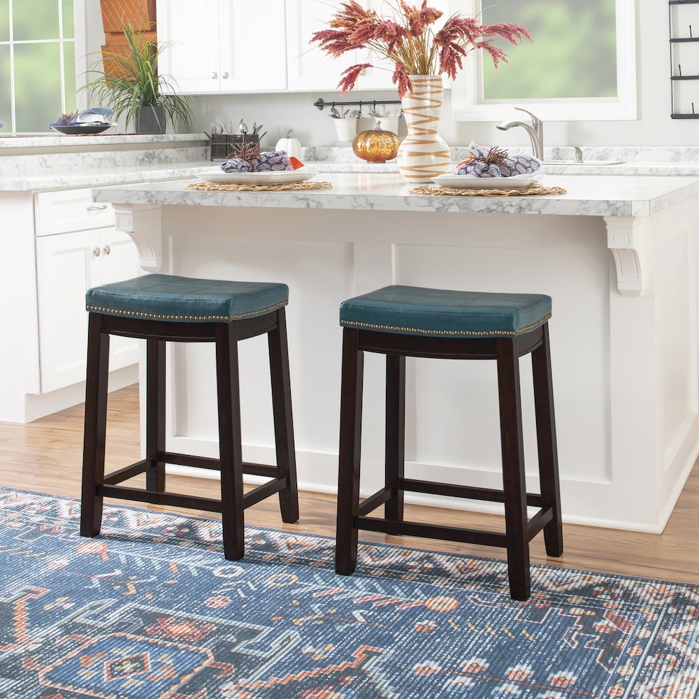 Claridge Blue Counter Stool. Picture 3