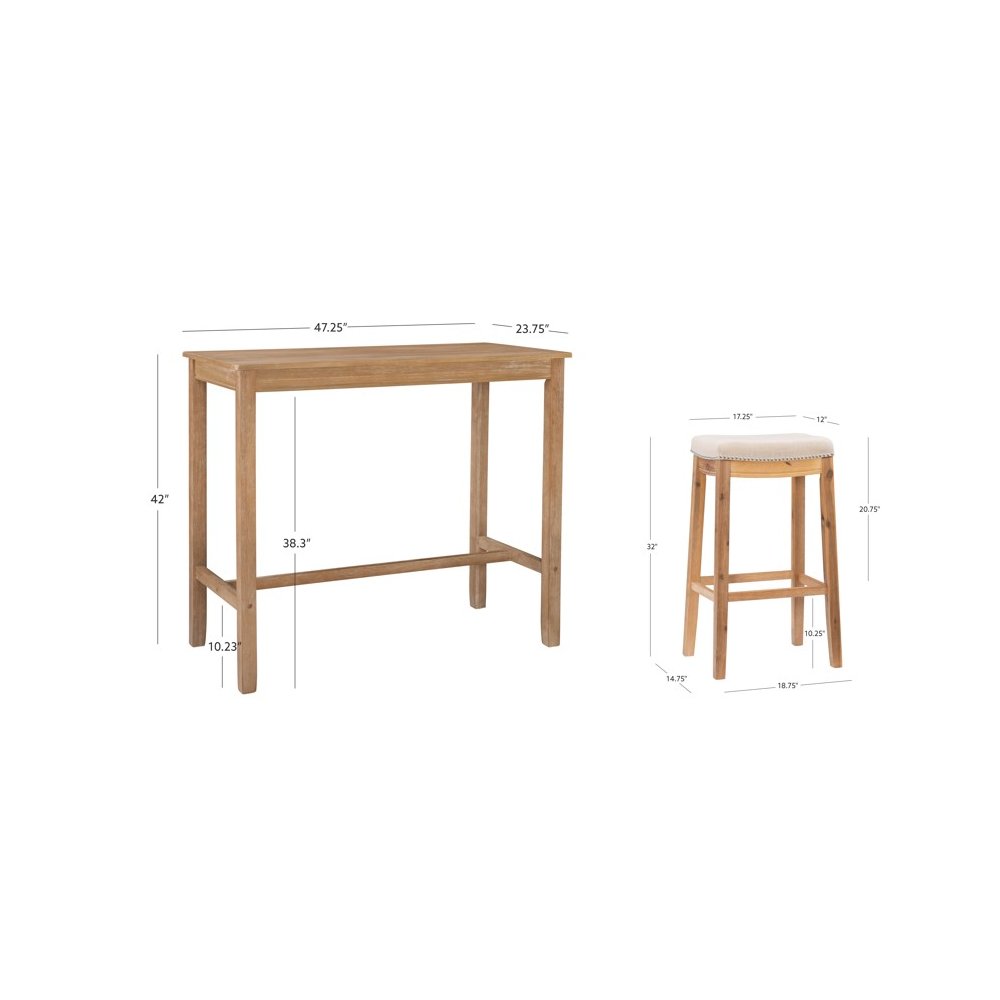 Claridge 3Pc Bar Set Natural. Picture 12