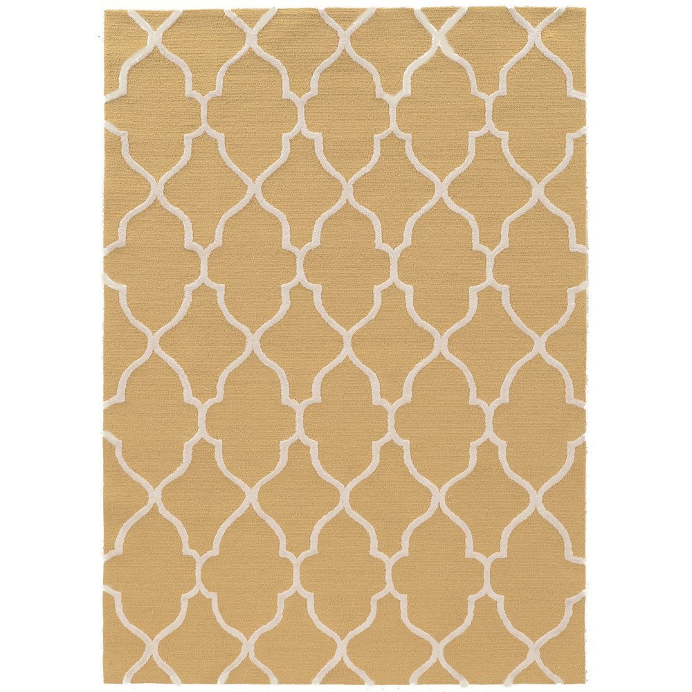 Trio Geo Yellow & Ivory 5x7, Rug. Picture 2