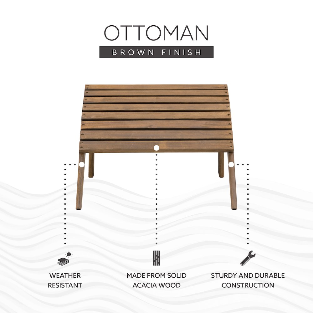 Acorn Adirondack Ottoman. Picture 14