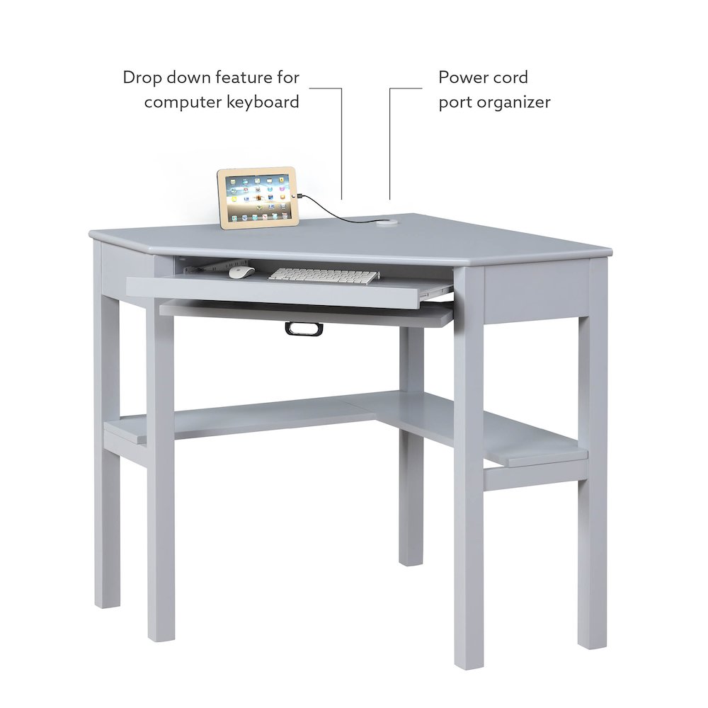 Peggy Corner Desk Gray. Picture 9
