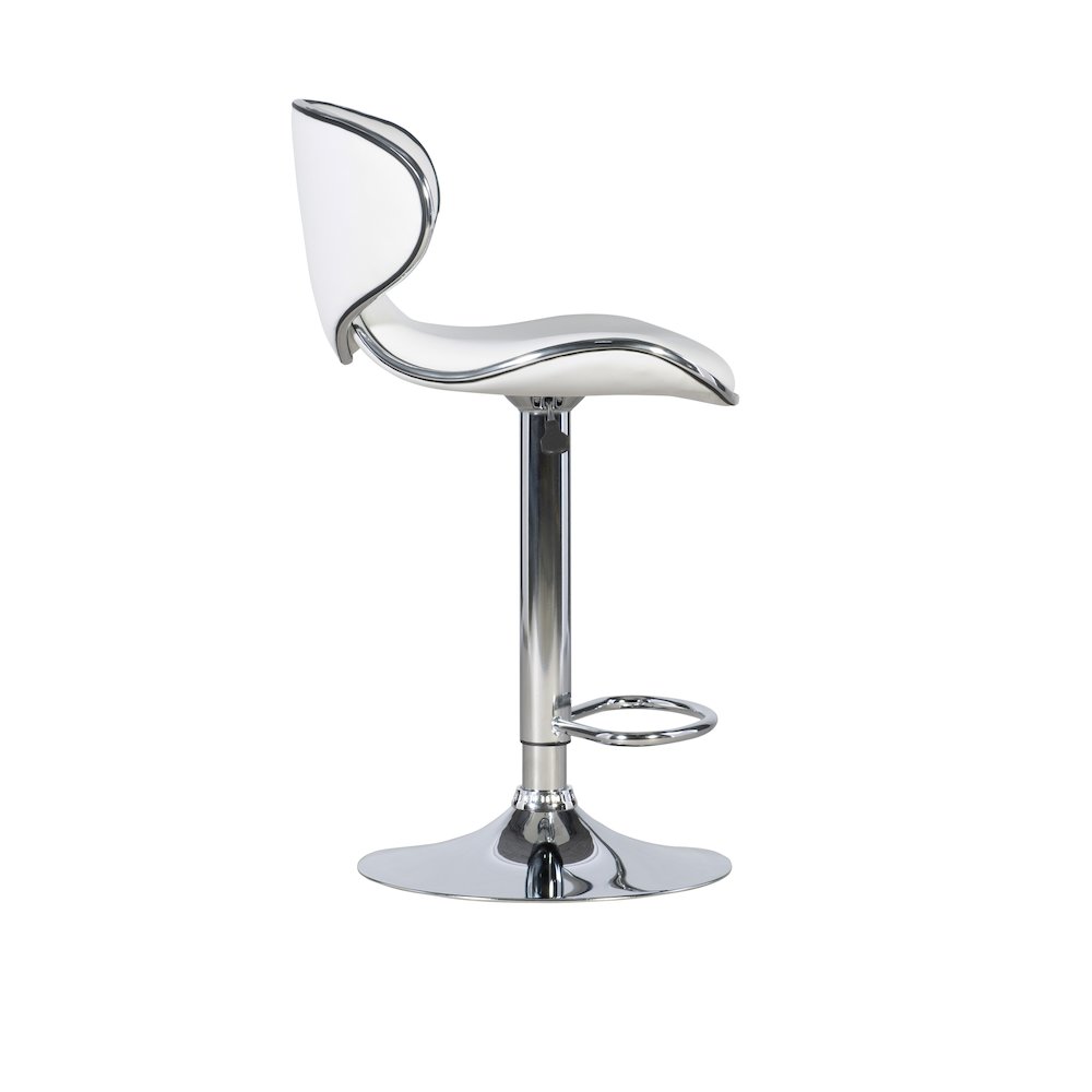 White Adjustable Barstool. Picture 7