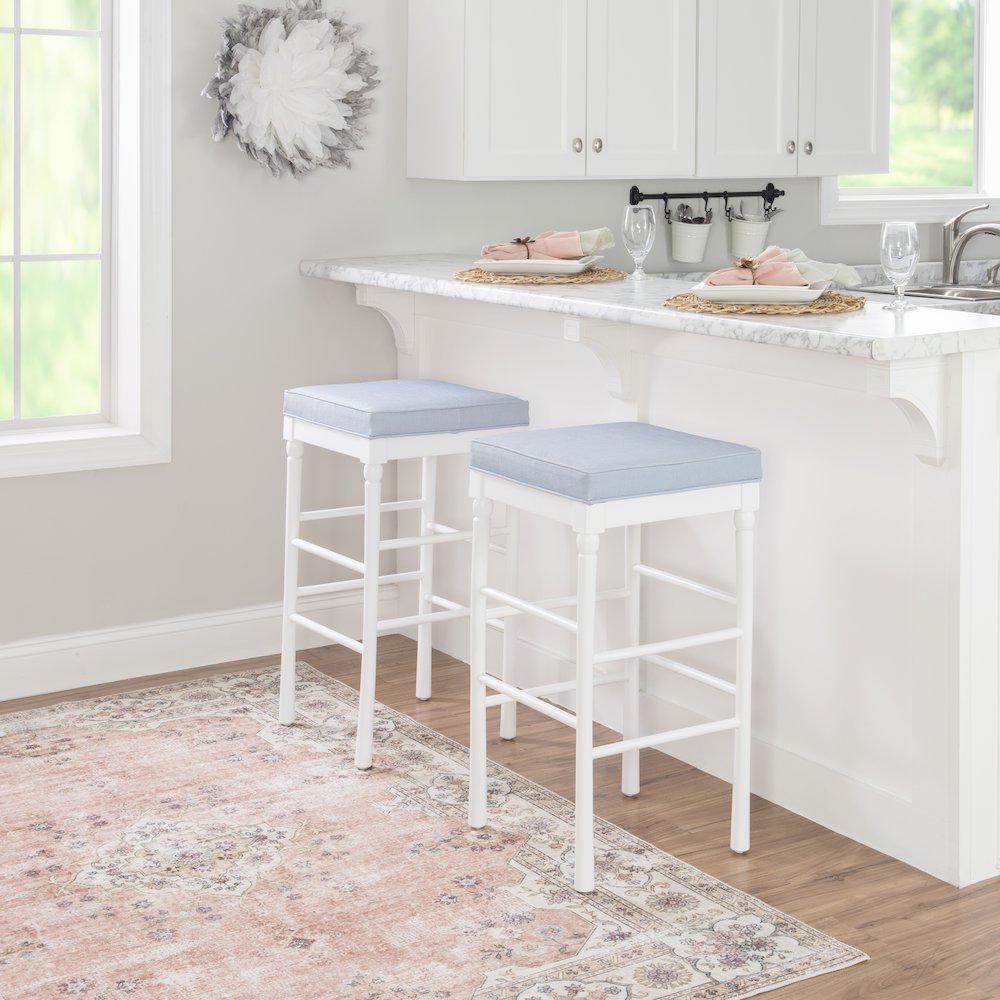 Dehart Barstool White Set Of 2. Picture 3