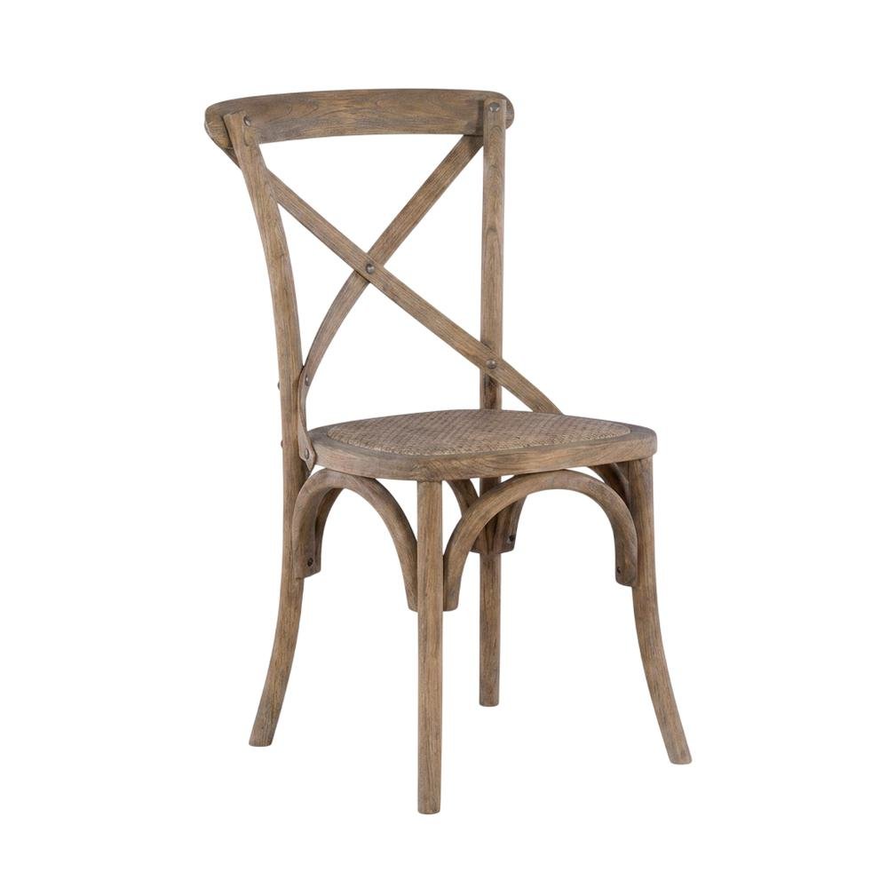 Gray Bentwood Dining Chairs with Elm Wood Finish, Comfortable Seat, Set of Two. Picture 4