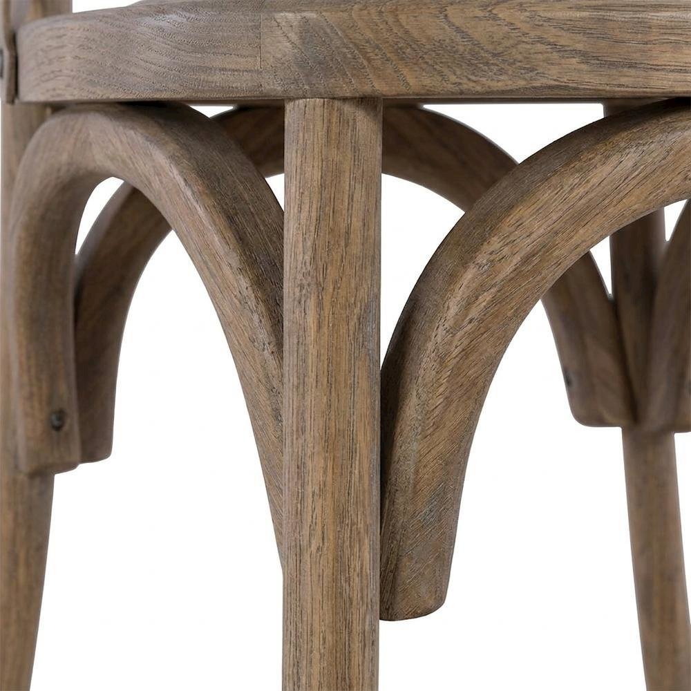 Gray Bentwood Dining Chairs with Elm Wood Finish, Comfortable Seat, Set of Two. Picture 6