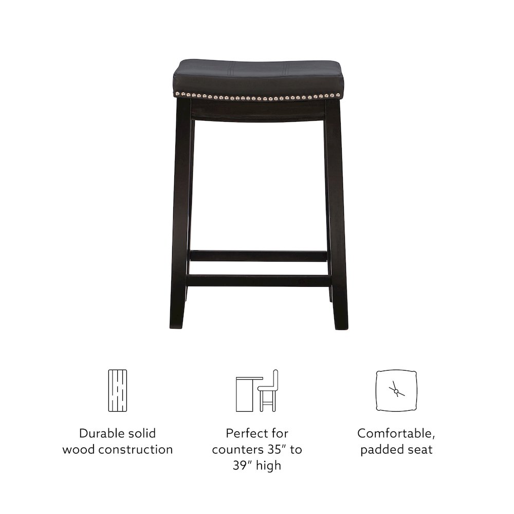 Claridge Black Counter Stool. Picture 13