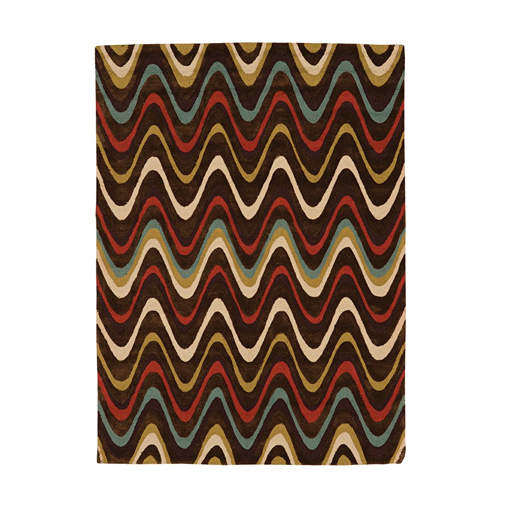 Trio Mouzi Brown & Multi 5x7, Rug. Picture 1