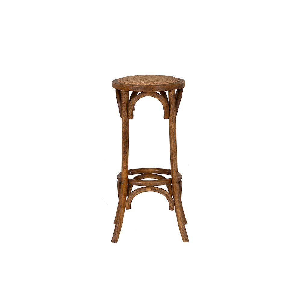 Rae Walnut Backless Bar Stool. Picture 1