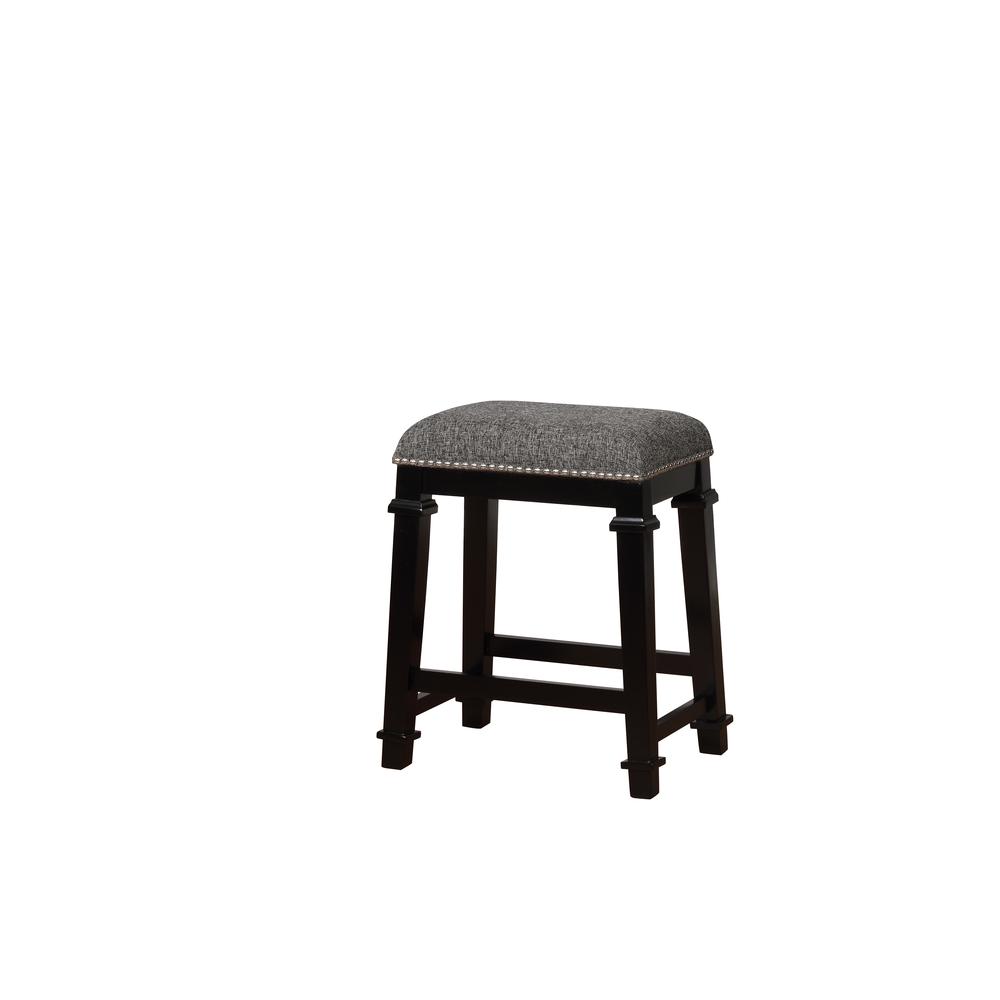 Kennedy Black and White Tweed Backless Counter Stool. Picture 1