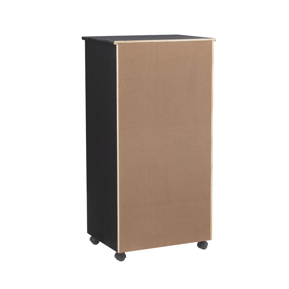 Cary Eight Drawer Rolling Storage Cart, Black. Picture 4