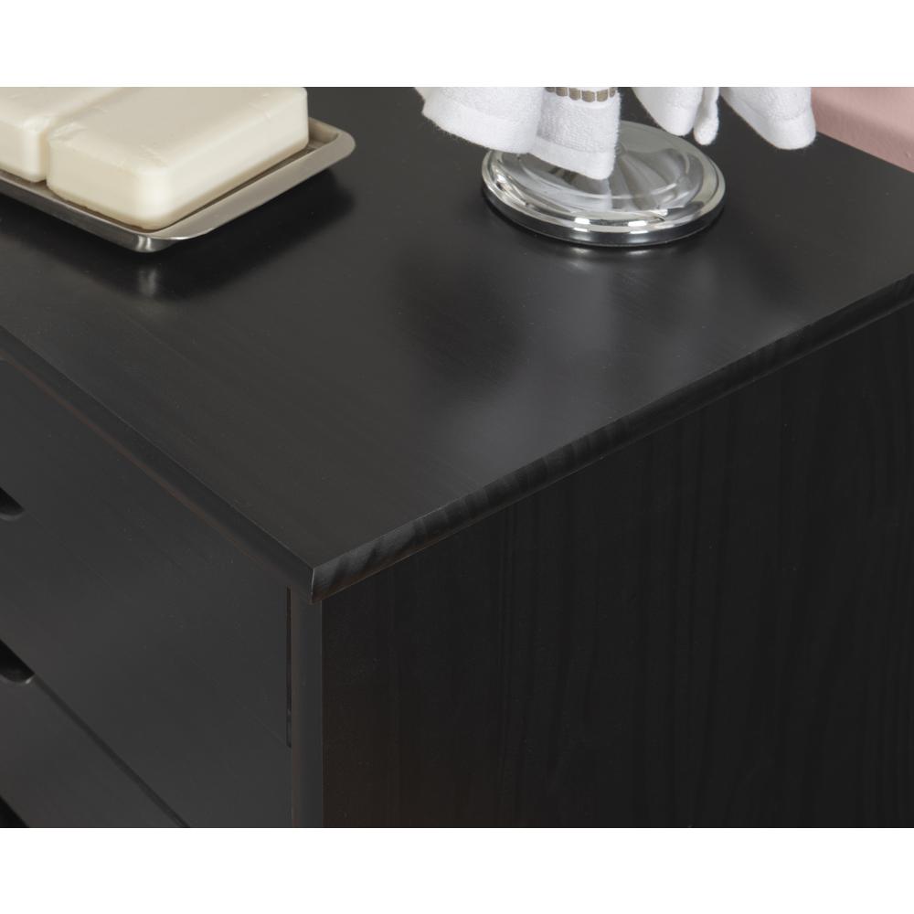 Cary Eight Drawer Rolling Storage Cart, Black. Picture 22