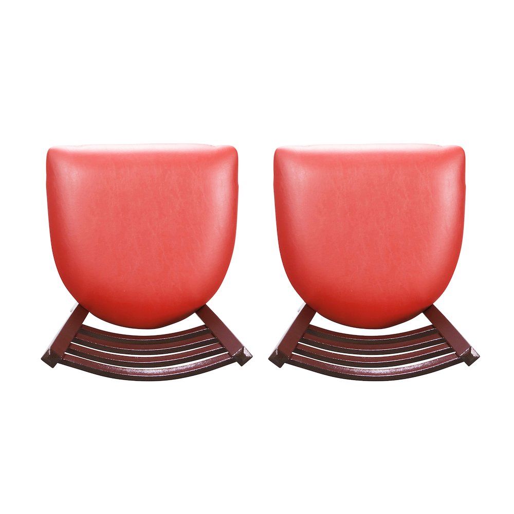Baxter Metal Side Chair Red Set Of 2. Picture 6