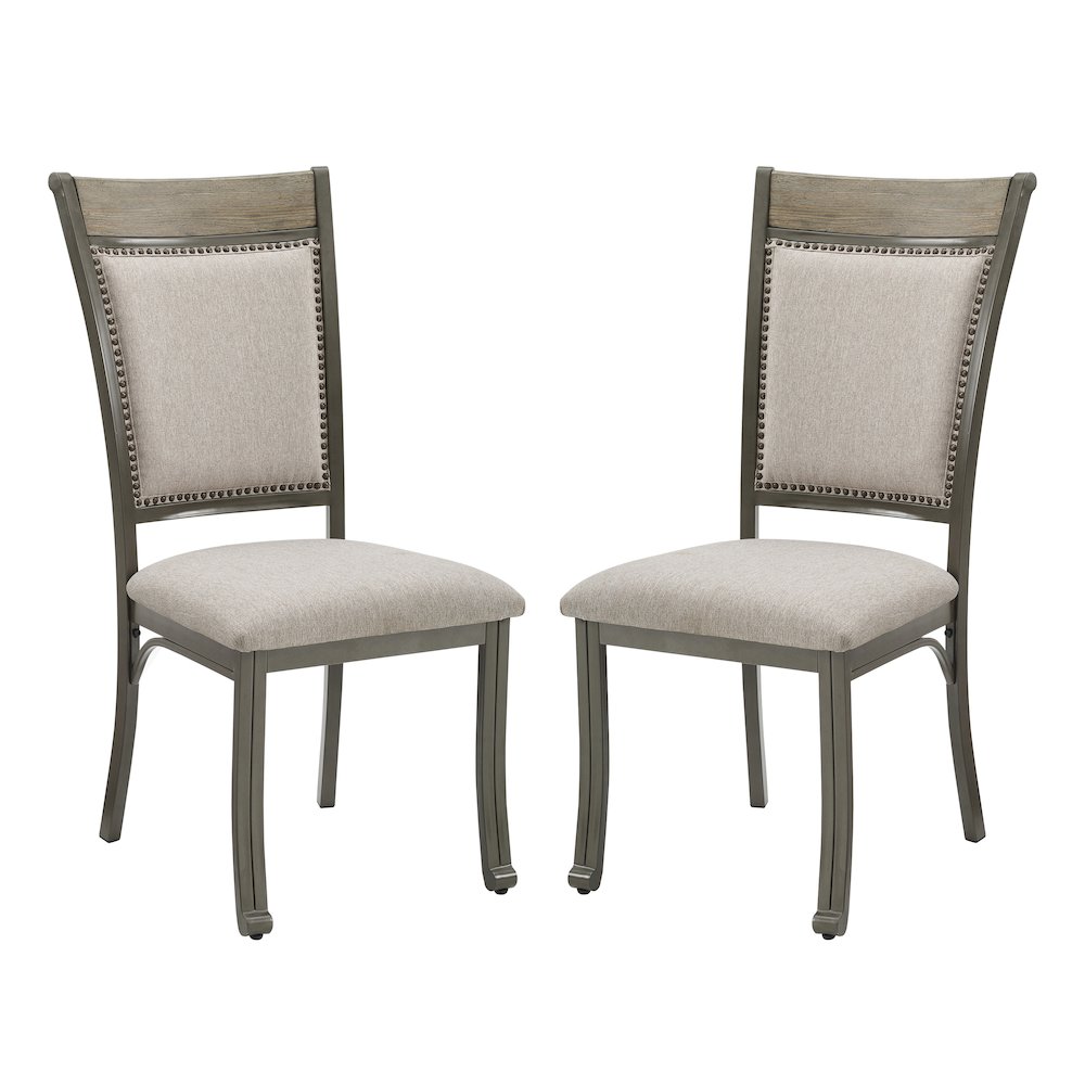 Franklin Dining Side Chair Pewter 2 Pack. Picture 1